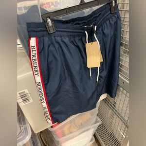 BURBERRY Men's Navy Guildes Side Logo Swim Shorts